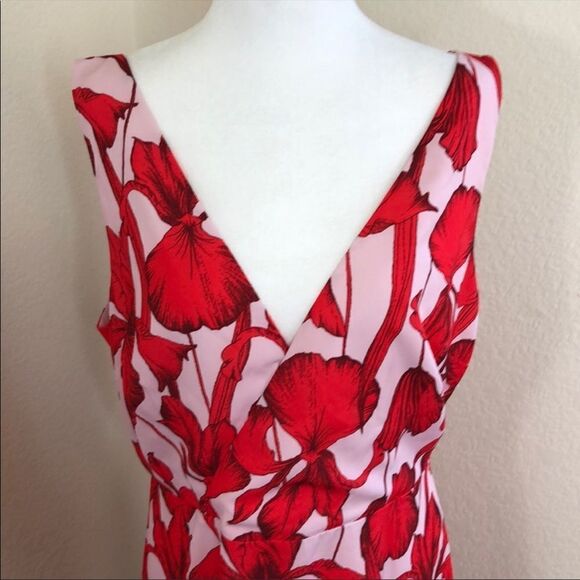 Chelsea28 Iris Print Surplice Mini Dress Size 14 - Picture 3 of 8